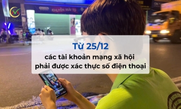 tu ngay 25 12 cac tai khoan mang xa hoi phai duoc xac thuc so dien thoai